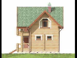 log house 8800 x 6800m 3D 模型