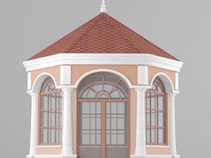 gazebo in classic style Model 3D