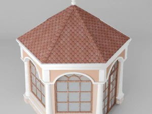 gazebo in classic style 3D Model