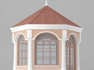 gazebo in classic style 3D Model