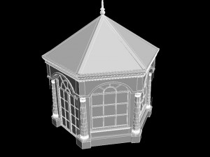 gazebo in classic style Modello 3D