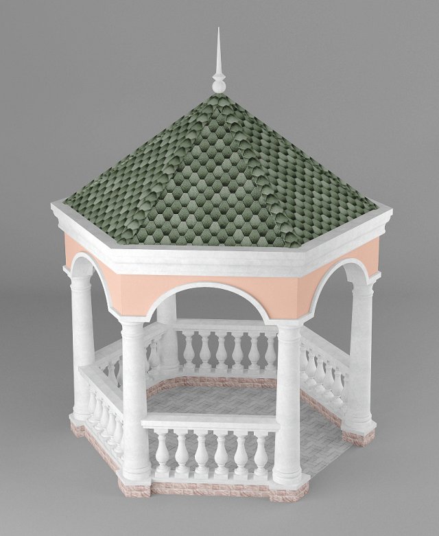gazebo Modèle 3D .c4d .max .obj .3ds .fbx .stl .blend 