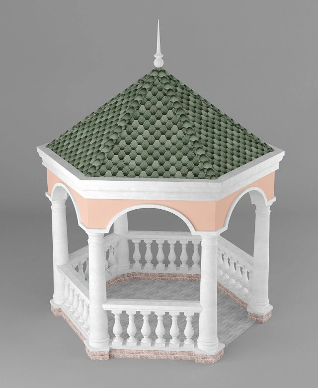 gazebo Modello 3D .c4d .max .obj .3ds .fbx .stl .blend 