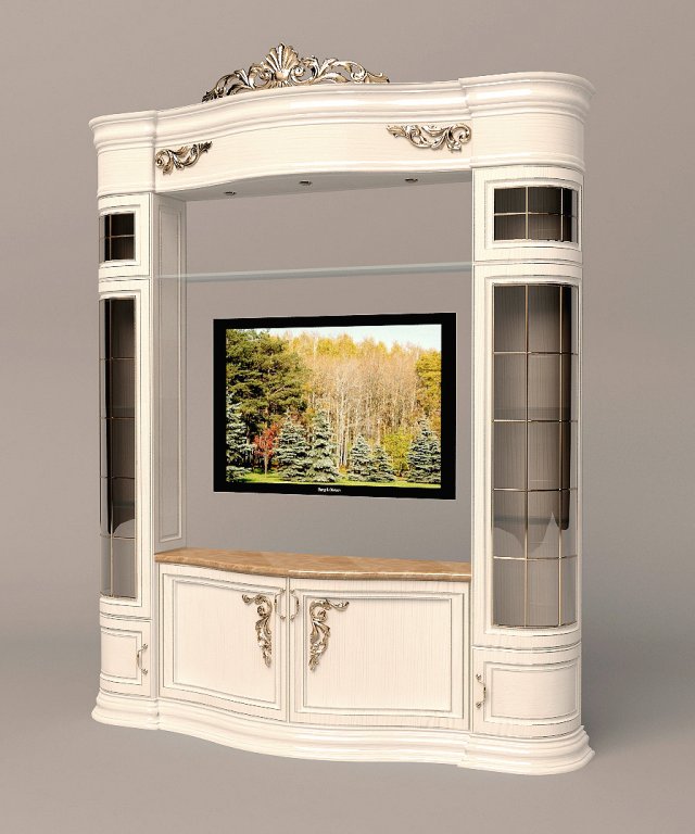 baroque tv cabinet Model 3D .c4d .max .obj .3ds .fbx .stl .blend 