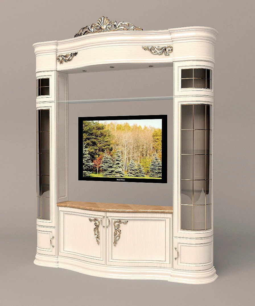 baroque tv cabinet 3D Model .c4d .max .obj .3ds .fbx .stl .blend 