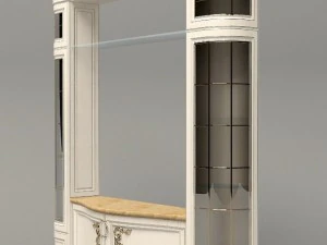 baroque tv cabinet 3D Model