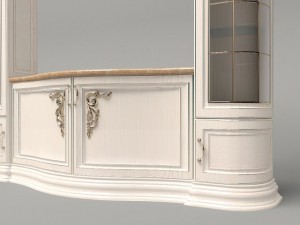 baroque tv cabinet Model 3D
