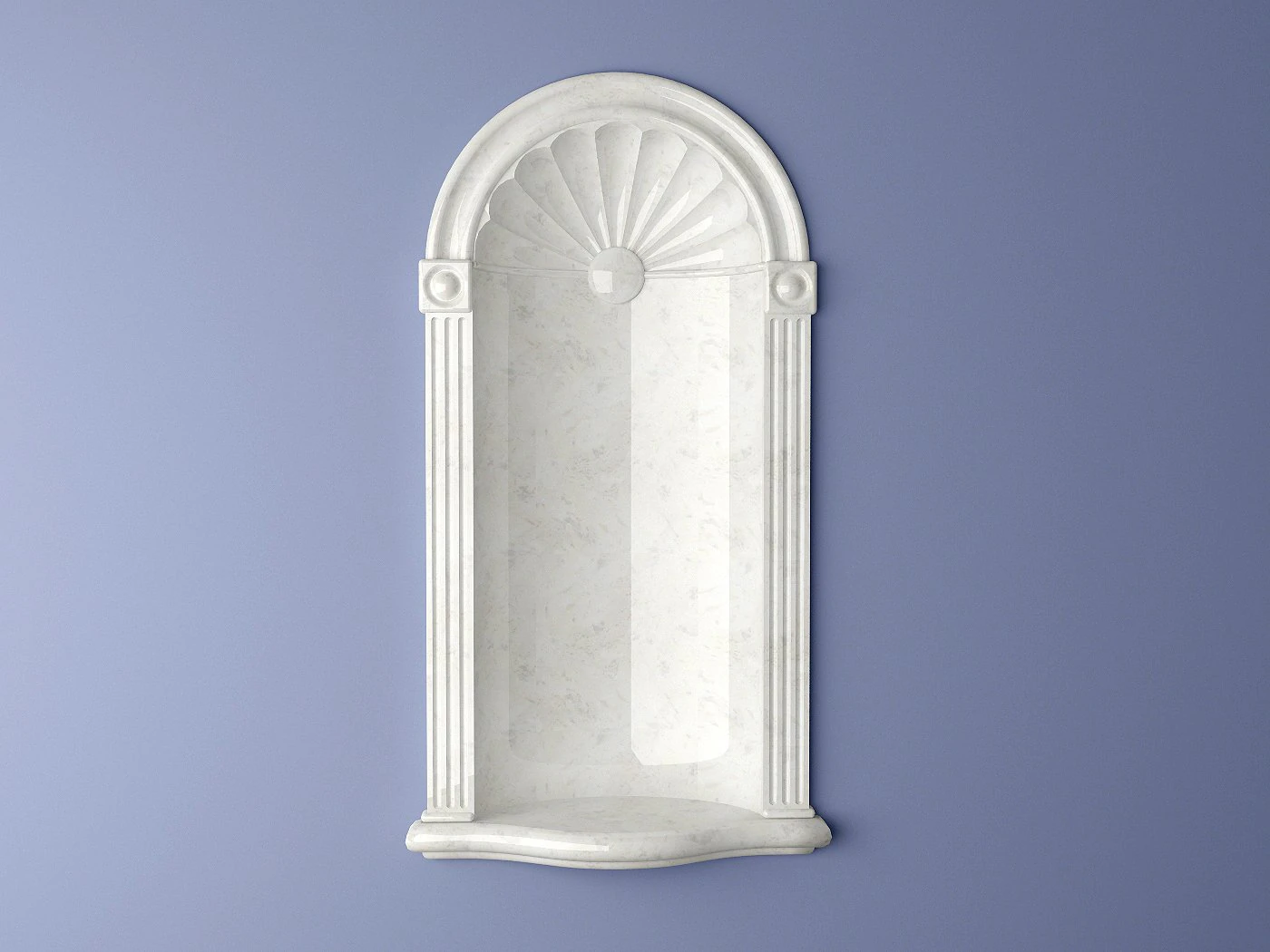 cresent wall niche 3D Model .c4d .max .obj .3ds .fbx .stl .blend 