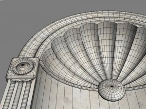 cresent wall niche 3Dモデル