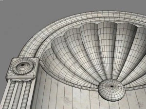 cresent wall niche 3D Model