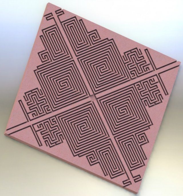 celtic maze 3D Print Model .c4d .max .obj .3ds .fbx .stl .blend