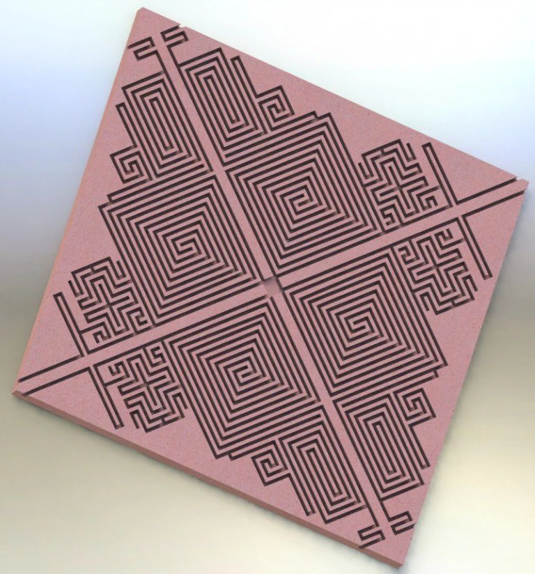 celtic maze 3D Print Model .c4d .max .obj .3ds .fbx .stl .blend