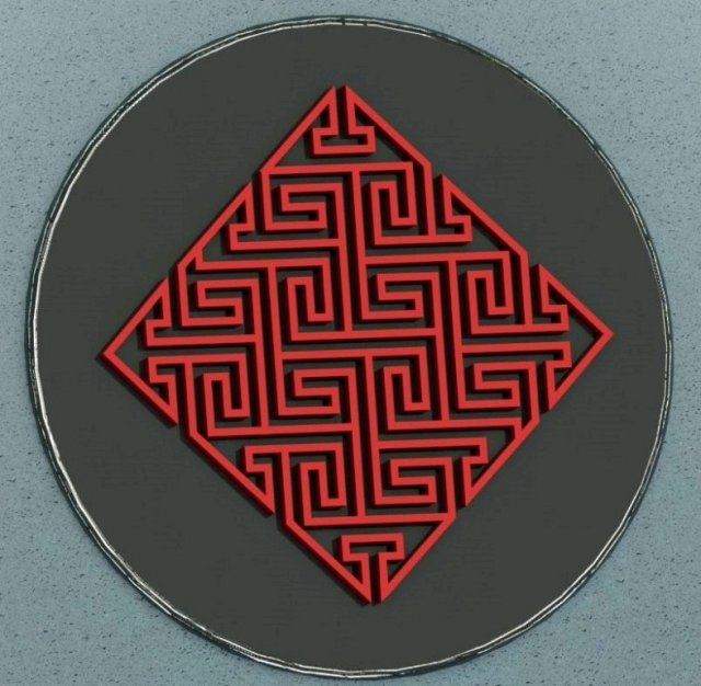celtic maze 3D 프린트 모델 .c4d .max .obj .3ds .fbx .stl .blend 