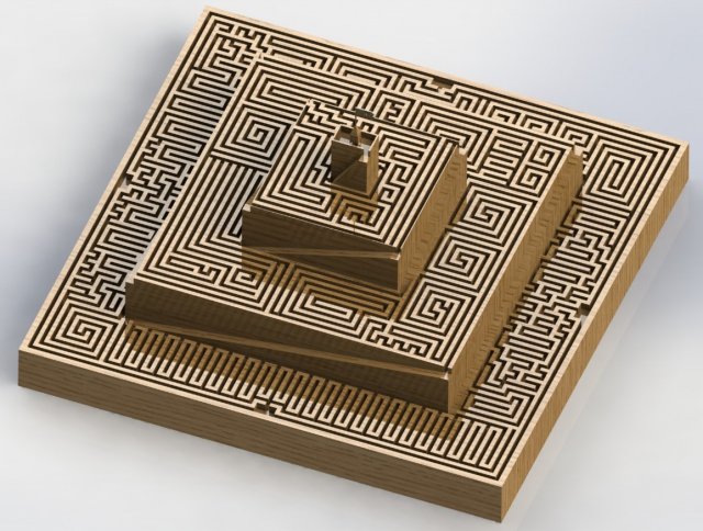 pyramid labyrinth Model do druku 3D .c4d .max .obj .3ds .fbx .stl .blend 
