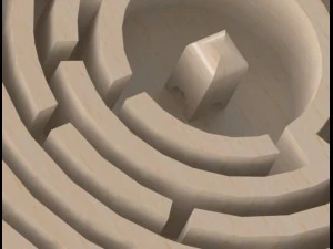 tafel met een labyrint 3D Model