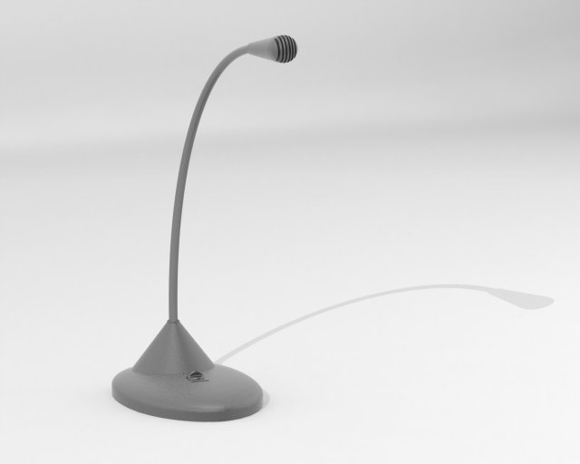 desktop microphone 3D Model .c4d .max .obj .3ds .fbx .stl .blend 
