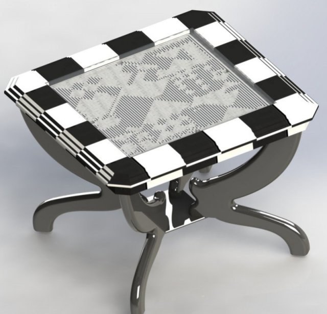table with a labyrinth 2 3D Model .c4d .max .obj .3ds .fbx .stl .blend 
