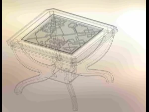 table with a labyrinth 2 3D Model