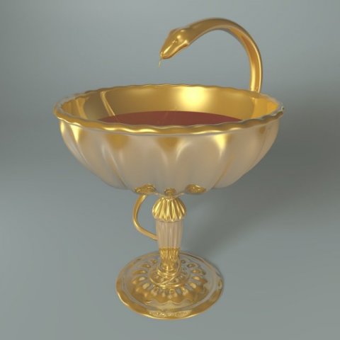 cup with snake Model 3D .c4d .max .obj .3ds .fbx .stl .blend 