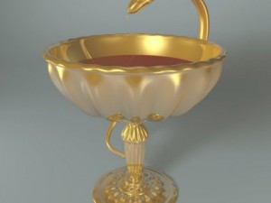 cup with snake Modello 3D