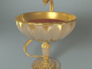 cup with snake Model 3D