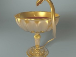 cup with snake Model 3D