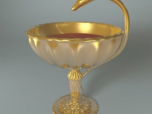 cup with snake Model 3D