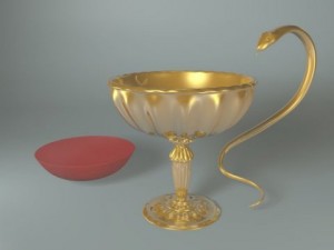 cup with snake Model 3D