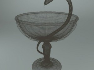 cup with snake Model 3D