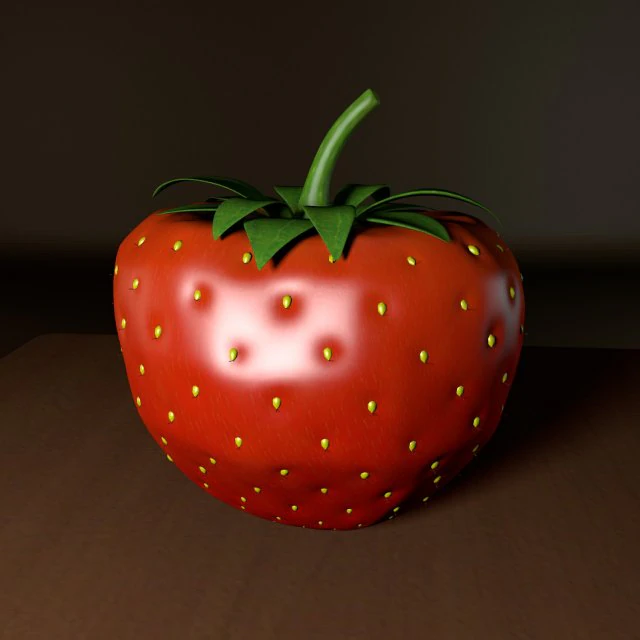 fragola Modello 3D .c4d .max .obj .3ds .fbx .stl .blend
