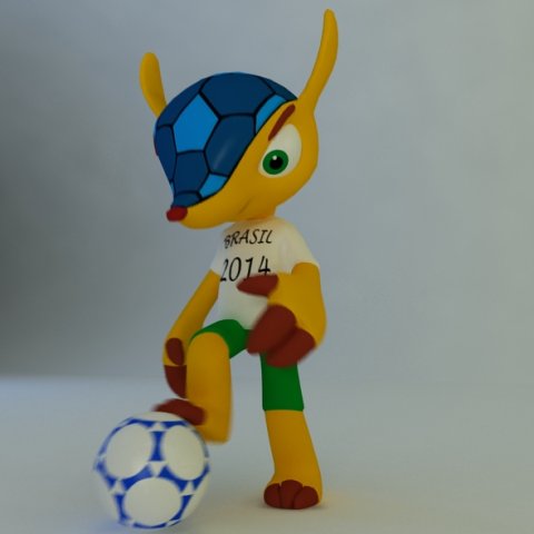 fuleco the armadillo 3D Модель .c4d .max .obj .3ds .fbx .stl .blend