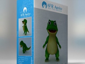 cartoon crocodile agil Model 3D