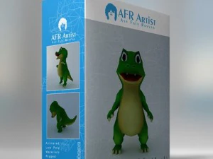 crocodilo dos desenhos animados &aacute;gil Modelo 3D