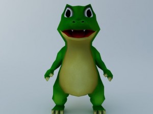 cartoon crocodile agil 3D 模型