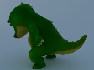 cartoon crocodile agil 3D 模型
