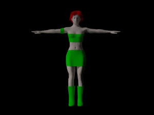 नई लड़की 3D मॉडल