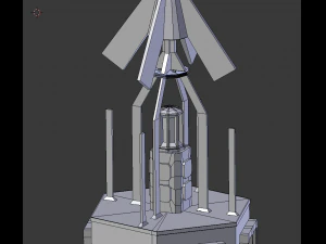 Weather observation buoy 3D Model