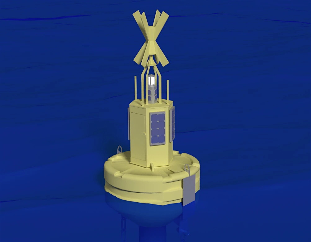 Weather observation buoy 3D Model .c4d .max .obj .3ds .fbx .stl .blend 