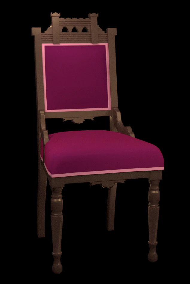 Antique chair 3D Model .c4d .max .obj .3ds .fbx .stl .blend 