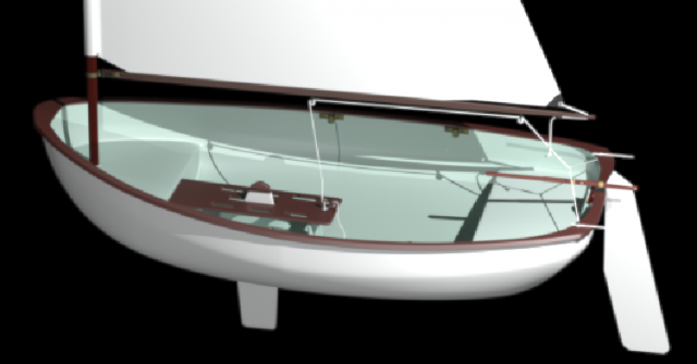 Pepita dinghy 3D Model .c4d .max .obj .3ds .fbx .stl .blend 