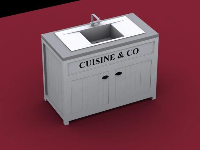 meuble evier 3D Model .c4d .max .obj .3ds .fbx .stl .blend 