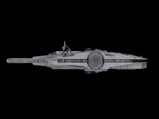 faucon millenium star wars 3D Модель .c4d .max .obj .3ds .fbx .stl .blend 