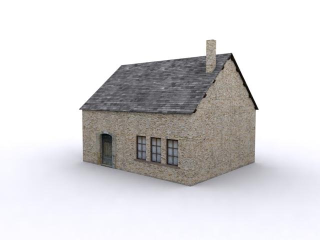 maison de campagne Model 3D .c4d .max .obj .3ds .fbx .stl .blend 