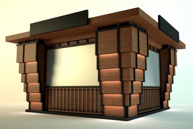 stall 3D Модель .c4d .max .obj .3ds .fbx .stl .blend 