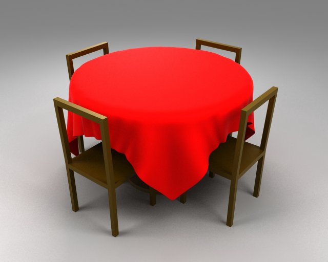 classic table for restaurant Modello 3D .c4d .max .obj .3ds .fbx .stl .blend 