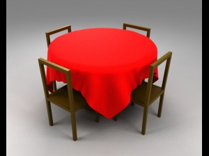 classic table for restaurant 3D मॉडल