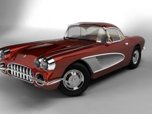 chevrolet corvette 1961 Modello 3D