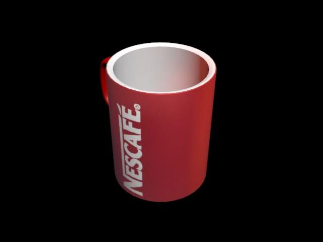 nescafe cup 3D Model .c4d .max .obj .3ds .fbx .stl .blend 