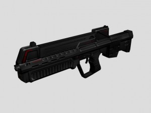 futurustic sub machine assault rifle Modelo 3D