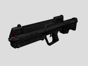 rifle de assalto submetralhadora futurista Modelo 3D
